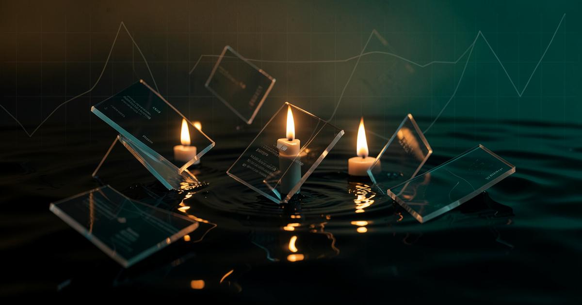 Glaskarten mit Kerzenlicht über Wasser – Symbolbild zur NordicFX Plattformanalyse